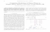 Computer Modeling of Three-Phase to Single-Phase … —A three-phase to single-phase matrix converter is modeled and investigated in the MATLAB environment in the present paper. Based