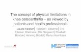The concept of physical limitations in knee osteoarthritis ... · PDF fileThe concept of physical limitations in knee osteoarthritis – as viewed by ... Gruppens temaer concept map