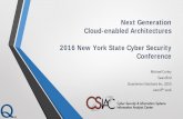 Next Generation Cloud-enabled Architectures 2016 · PDF fileNext Generation Cloud-enabled Architectures 2016 New York State Cyber Security Conference. Michael Corley. Sean Bird. Quanterion