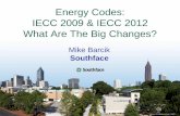 Energy Codes: IECC 2009 & IECC 2012 What Are - · PDF fileEnergy Codes: IECC 2009 & IECC 2012 What Are The Big Changes? ... 2 ft 10 / 13 6 0.35 0.60 NR ... Section 402.2.11 • Masonry