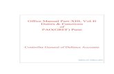 Office Manual Part-XIII, Vol-II Duties & Functions of PAO ...cgda.nic.in/pdf/Office Manual Part-XIII, Vol-II.pdf · Office Manual Part-XIII, Vol-II Duties & Functions of PAO(GREF)