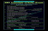 SBI Associate (Clerk) Exam · PDF fileSBI Associate (Clerk) Exam (Based on memory) Held on 07-10-2012 ... Kaushik Basu 2) Subir Gokarn 3) Dr. Amartya Sen 4) ... Bhupen Hazarika 5)