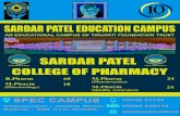 SPEC SARDAR PATEL EDUCATION CAMPUS -  · PDF fileThe Sardar Patel Education Campus ... They are like young guns which blaze on ... Nilam Patel Assistant Professor M.Pharm