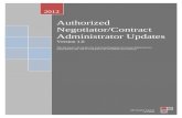 Authorized Negotiator/Contract Administrator Updates · Web viewAuthorized Negotiators/Contract Administrators User Guides N-CSS-RD021-01iiiJune 22, 2012 Controlled Unclassified Information