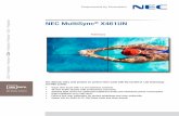 Projectors NEC MultiSync X461UN -   · PDF fileemails in the unlikely event of product problems such as back light failures or overheating. ETHERNET CONTROL. NEC MultiSync