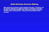 Multi-Attribute Decision · PDF fileMulti-Attribute Decision Making Manydecisions are based on other attributes than price.Choosing a car, forinstance , although you might be looking