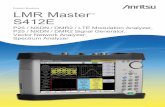 LMR Master S412E Product Brochure - Test Equipment · PDF fileProduct Brochure LMR Master ... The LMR Master can measure the ... a format compatible with the S412E using the included