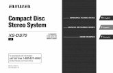 Stereo SystemCompact Disc - Sony · PDF filecontacting your Aiwa dealer. Model No. _____ Serial No. _____ Outdoor Antenna 1 Power lines — When connecting an outdoor antenna, make