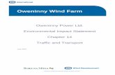 Chapter 14 – Traffic & Transport_ - · PDF fileChapter 14 Traffic and Transport. Oweninny Wind Farm County Mayo ... it has been assumed that temporary off-loading storage facilities