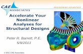 Accelerate Your Nonlinear Analyses for Structural Designs · PDF file~ Structural Analysis — Linear and Nonlinear ... ―Accelerate Your Nonlinear Analyses for Structural ... SAP2000
