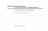 MANAGEMENT DECISION MAKING - The Library of …catdir.loc.gov/catdir/samples/cam034/99057330.pdfMANAGEMENT DECISION MAKING Spreadsheet modeling, analysis, and application George E.