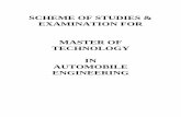 SCHEME OF STUDIES & EXAMINATION FOR MASTER … (Automobile E… · M. D. UNIVERSITY, ROHTAK SCHEME OF STUDIES & EXAMINATIONS MASTER OF TECHNOLOGY (Automobile Engineering) SEMESTER