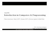 16.070 Introduction to Computers & Programmingweb.mit.edu/16.070/www/lecture/lecture_5_3.pdfIntroduction to Computers & Programming ... How to Evaluate Postfix A program can evaluate