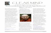 CLEAR MIND - madisonmeditation.orgmadisonmeditation.org/wp-content/uploads/2017/07/CLEARMarch-2017… · — Dhammapada 95. From A Dhammapada for Contemplation by Ajahn Munindo. CLEAR