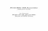 M16C/R8C IAR  · PDF fileAM16C-3 M16C/R8C IAR Assembler Reference Guide for Renesas M16C/1X–3X, 6X and R8C Series of CPU Cores