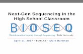 Next-Gen Sequencing in the High School Classroomase.tufts.edu/chemistry/walt/sepa/BosLab/2017-04-11boslab_web.pdf · April 11, 2017 BOSLAB Mark Hartman Next-Gen Sequencing in the