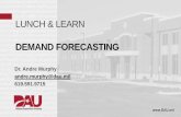 LUNCH & LEARN - dau.mil · PDF fileDemand Forecasting: Is the process of making predictions of the future based on past and present data and analysis of trends for a product or service
