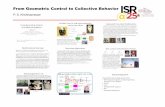 From Geometric Control to Collective Behavior - UMD ISR · PDF fileto collective behavior, ... work are relevant to collective robotics. ... Artifacts from ISL and signal processing