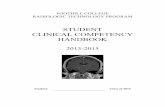 STUDENT CLINICAL COMPETENCY HANDBOOK -  · PDF fileRADIOLOGIC TECHNOLOGY PROGRAM STUDENT CLINICAL COMPETENCY HANDBOOK ... # Three Mandatory Competencies from Category 2 – Non