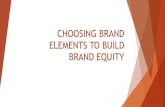 CHOOSING BRAND ELEMENTS TO BUILD BRAND for Choosing Brand Elements Memorable: Easily Recognized, Easily Recalled Meaningful: Descriptive, Persuasive Likable: Fun Interesting, Rich