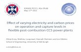 Effect of varying electricity and carbon prices on ... · PDF fileHP. condenser. LP IP. ... • In-house gPROMSmodel of post combustion coal power plant ... bypass • CCS operation
