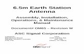 6.5m E ar th St ation Antenna Earth Station Antenna OM65.… · 3.3 Survival Struts 15 ... Antenna Radiation Pattern Topographical Diagram w/ Plan View 13 ... thi ings, recom escripti