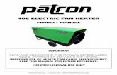 40E ELECTRIC FAN HEATER - HVAC Products - H-Mac · PDF file · 2014-09-0440E ELECTRIC FAN HEATER PRODUCT MANUAL ... The warranty does not cover products modified outside our factory,