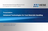 Advanced Technologies for Coal Materials Handling · PDF fileAdvanced Technologies for Coal Materials Handling. Agenda ... ash and cinder transport car and ... KW Medupi Unit 1 -6