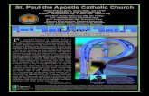 St. Paul the Apostle Catholic Church - · PDF fileSt. Paul the Apostle Catholic Church 14085 Peyton Drive, ... †Olga Rodrigues ... Come and experience God's comfort and love with