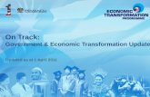 On Track - ETP Economic Transformation Programmeetp.pemandu.gov.my/upload/On_track_GTP_and_ETP_Update-1_April_… · 40% improvement in UPSR Results. R.B.I. 775 km of rural roads