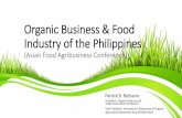 Organic Business & Food Industry of the Philippines. Organic Business... · weekend market in Katipunan, QC •1999 –Co-hosted the 4th IFOAM Scientific Conference ... •Founding
