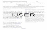 Abstract Index Terms IJSER · PDF fileThe paper tries to examine the major variables contributing to a good quality of life specific to the people at Nagpur. Index Terms ... includes