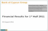 Bank of Cyprus Group Relations/Financial Result… · Bank of Cyprus Group ... We assume no obligation to update such forward -looking statements or to update ... • Cost to income