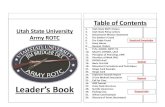 Utah State University Army ROTC 5. The Soldier’s Creed · PDF fileUtah State University Army ROTC . Leader’s Book ... OPORD shell . 16. Basic First Aid . ... APFT failures and