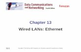 Chapter 13 Wired LANs: Ethernet - Kasetsart Universityplw/dccn/presentation/ch13.pdf · Chapter 13 Wired LANs: Ethernet ... 1313--1 1 IEEE STANDARDSIEEE STANDARDS In 1985,, ... Figure