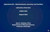Experiment #2 Measurements, Accuracy, and Precision ...garyb/CHEM1361Prelabs/MeasurementswithAudio.… · Experiment #2 – Measurements, Accuracy, and Precision Laboratory ... Examples: