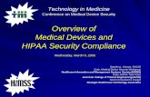Overview of Medical Devices and HIPAA Security Complianceshcta.com/ftp/Presentations/Overview of Medical Device Security and... · Medical Devices and HIPAA Security Compliance Wednesday,