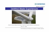 Blades at DeWind DeWind Blade Experiences - Wind Energywindpower.sandia.gov/2008BladeWorkshop/PDFs/Mon-05-Sanner.pdf · Blades at DeWind DeWind Blade Experiences ... DeWind D6 1250