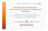 ASHE 2012 Peer Social Capital 1 - Goshen College · PDF fileof resources (Stanton‐Salazar & Spina, 2005). » Students of color provide important resources for each