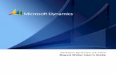 Microsoft Dynamics GP 2013 Report Writer User’s Guidedyndeveloper.com/files/GP2013/reportwriter.pdf · 2 USER’S GUIDE Introduction Welcome to the Report Writer, the tool you can