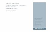 Phase-Change Materials for Vaccine Cold Chain · PDF filePhase-Change Materials for Vaccine Cold Chain Applications . Summary Report . December 2016 . MAILING ADDRESS. PO Box 900922