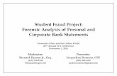 Student Fraud Project: Forensic Analysis of Personal and ... · PDF fileStudent Fraud Project: Forensic Analysis of Personal and ... bank statement detail report except columns E &
