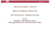 November 2015 Non-Agricultural Products Approved · PDF fileNovember 2015 Non-Agricultural Products Approved Via HSE Chemicals Regulation Directorate. Contents ... 10080 WILKO ANT