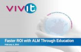 Faster ROI with ALM Through Educationc.ymcdn.com/sites/ Assurance and Testing Evangelist HP Software ... with consistent metrics and KPIs . ... •Reinforces principles to TMMi .