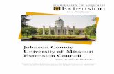 Johnson County Extension Councilextension.missouri.edu/johnson/documents/2016annualreport.pdf · Johnson County Extension Council, Faculty, and Staff 3 Letter from Council 4 Letter