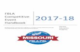 FBLA Competitive Event Handbookmissourifbla.org/wp-content/uploads/2017/08/Missouri-FBLA-CEH-2018...Introduction to FBLA .....14 Insurance & Risk Management .....14 Introduction to
