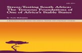 Stress-Testing South Africa: The Tenuous Foundations of ... · PDF fileStress-Testing South Africa 1 Executive Summary ... mass action rather than guerrilla insurgency steadily overwhelmed