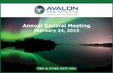Annual General Meeting - Avalon Advanced Materials: Homeavalonadvancedmaterials.com/_resources/presentations/2015_AGM... · Safe Harbour Statement Forward looking information This