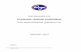 Standard Vendor Agreement For Merchandise - THE … vendor agreement for merchandise (products) january 2017 ... please return this completed signature page to your kroger representative
