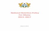 National Nutrition Policy For Ghana - Faolexextwprlegs1.fao.org/docs/pdf/gha145267.pdf · IMCI Integrated Management of Childhood Illnesses ... principles and priorities for actions